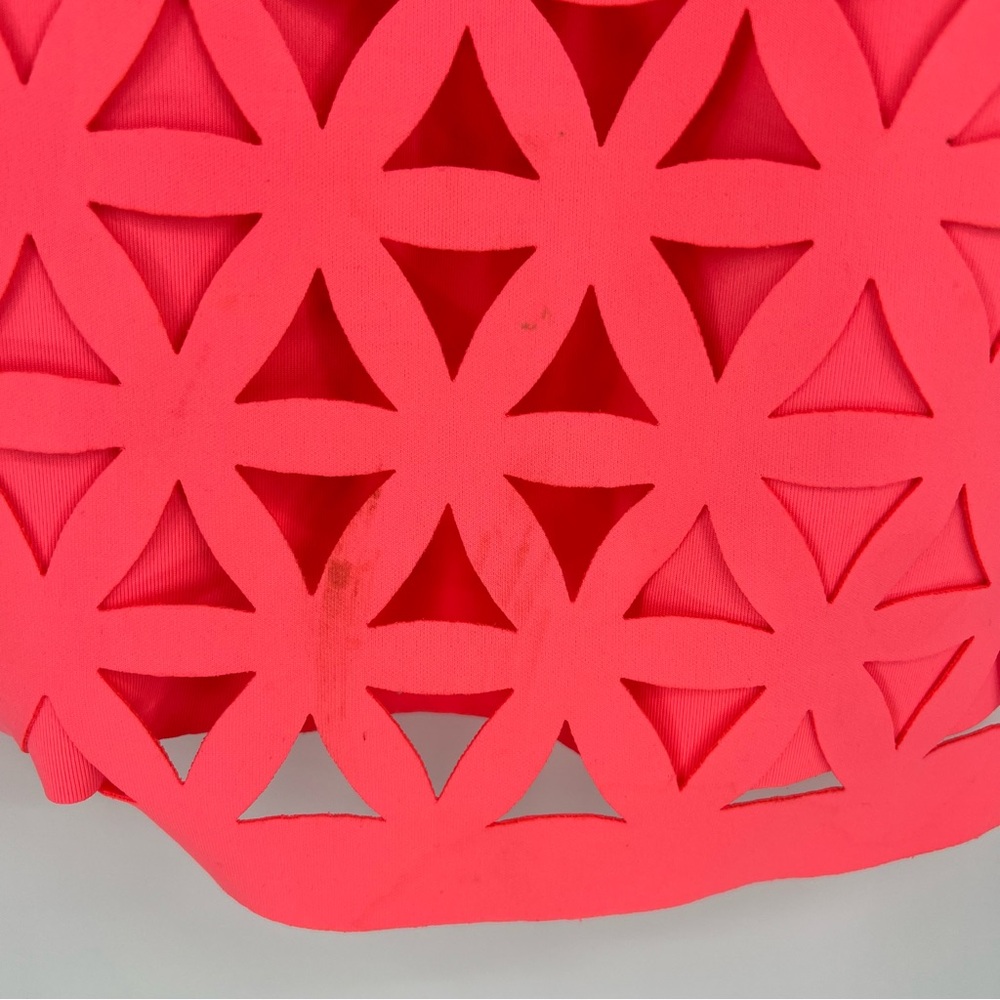 Lilly Pulitzer Vibrant Pink Daisy Laser Cut Geometric Sleeveless Dress XXS - Picture 9 of 16